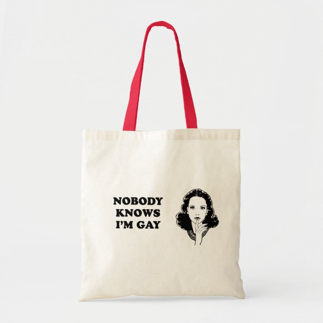 Tote Bag PERSONNE NE SAIT que je suis GAI (Devant)