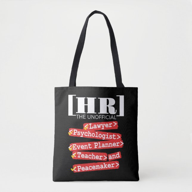 Tote Bag Personnel des ressources humaines non officiel drô (Devant)