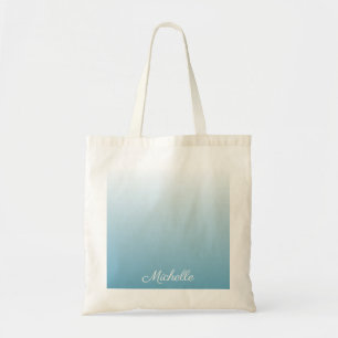Tote Bag Personnel gradient ombre angel blue