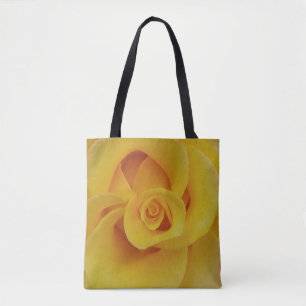 Tote Bag Pétales de rose jaunes romantiques