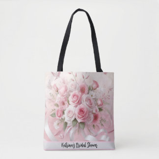 Tote Bag Pétales et promesses : une Fête des mariées Rose à