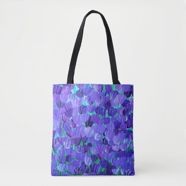 Tote Bag Pétales pourpres (Devant)