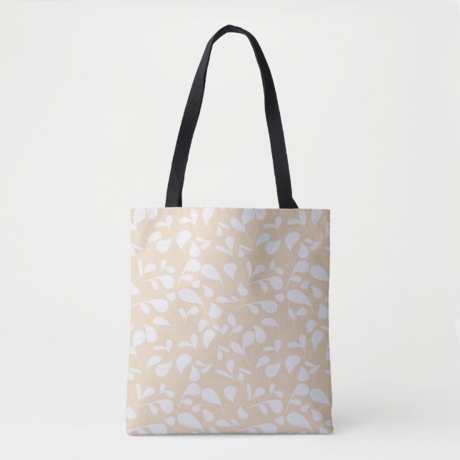 Tote Bag Petals | Coral & White (Devant)