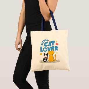 Tote Bag Petit Amoureux des Chats Mignon Dessin Animé