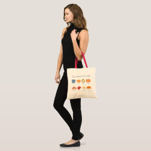 Tote Bag Petit-déjeuner Club Fourre-tout - Cute Pastel Brun