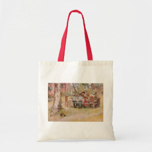 Tote Bag Petit-déjeuner sous le big Birch par Carl Larsson