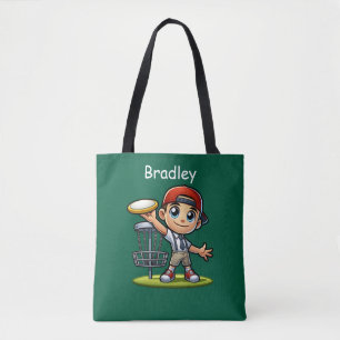 Tote Bag Petit Garçon Cute Jouer Disque Golf Personnalisé