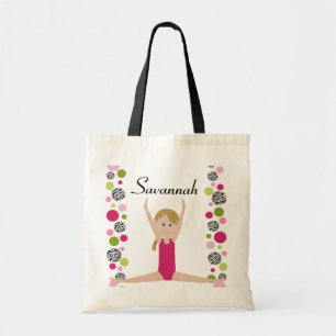 Tote Bag Petit gymnaste dans le rose et le vert