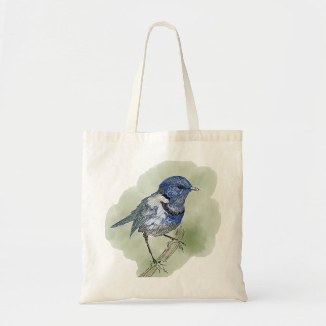 Tote Bag Petit oiseau bleu (Devant)
