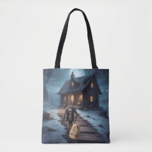 Tote Bag Petite cabane de goule effrayante dans les bois Ha