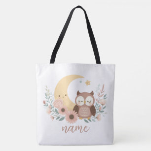 Tote Bag Petite chouette avec lune