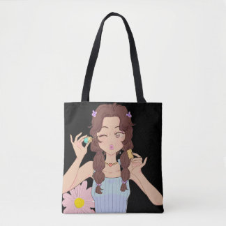 Tote Bag Petite fille Anime Application Mascara | Autosoins