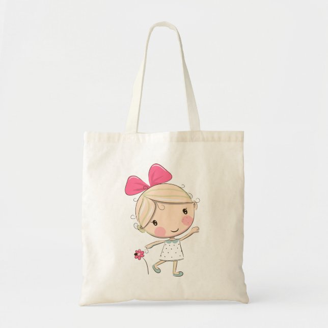 Tote Bag Petite fille mignonne (Devant)