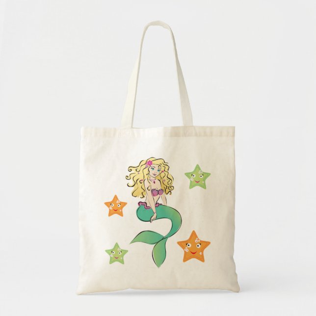Tote Bag Petite sirène mignonne (Devant)