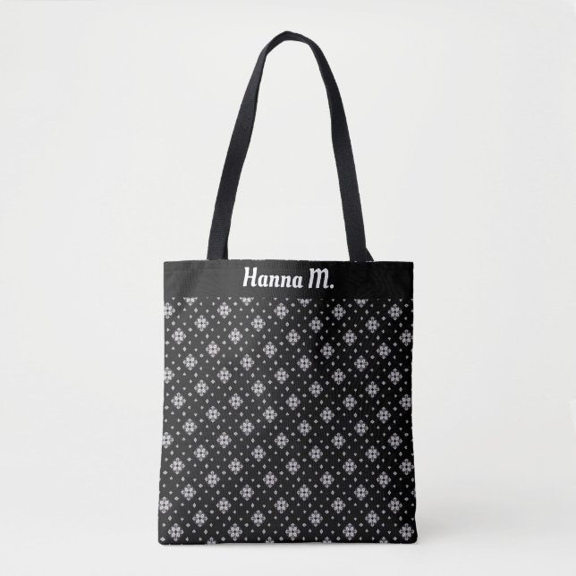 Tote Bag Petits flocons de neige et cristaux (Devant)