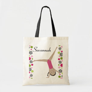 Tote Bag Petits roses personnalisés de gymnaste de cheveux