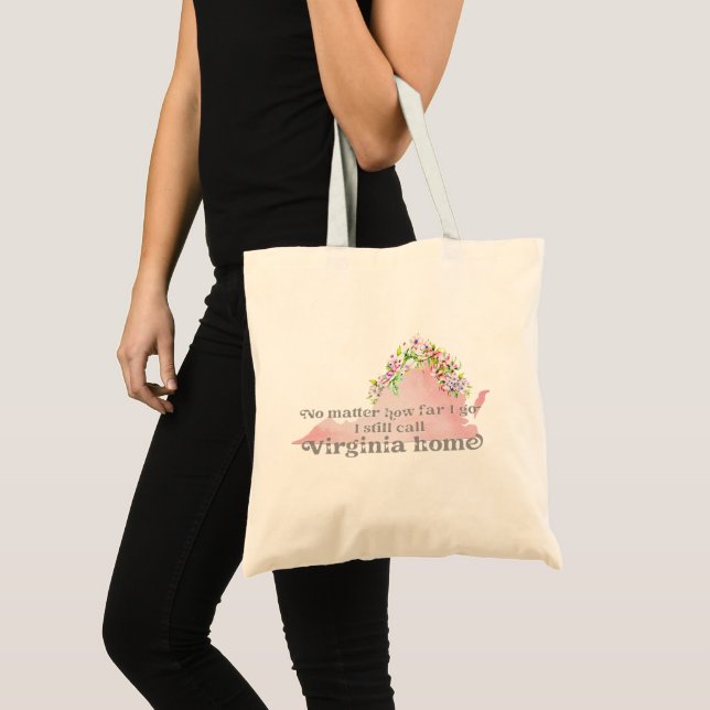 Tote Bag Peu Importe Jusqu'Où Je Vais Virginie Votre Nom Pe (Devant (produit))