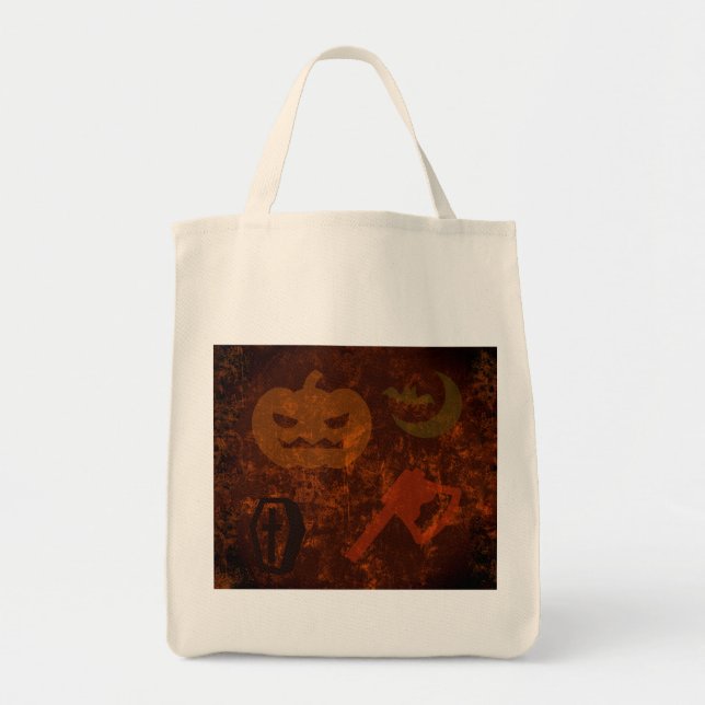 Tote Bag Peurs d'Halloween sur Eerie Arrière - plan (Devant)