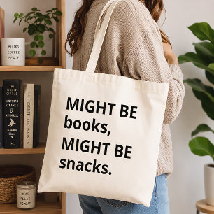 Tote Bag Peut-être des livres, peut-être des collations Amu