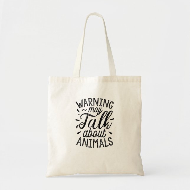 Tote Bag Peut Parler D'Animaux (Devant)