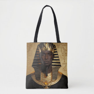 Tote Bag Pharaoh Energy — Ancient African King Modern Art