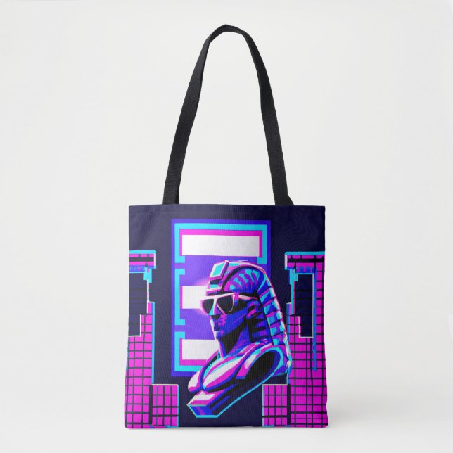 Tote Bag Pharaon Synthwave (Devant)