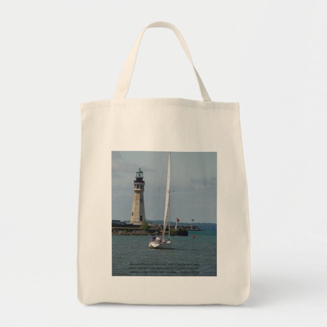Tote Bag Phare de Buffalo NY et énonciation inspirée (Devant)