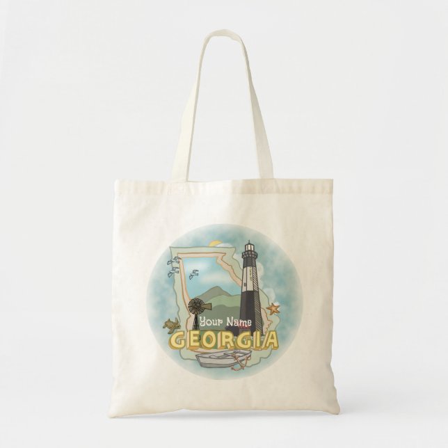 Tote Bag Phare de Géorgie (Devant)
