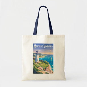 Tote Bag Phare de Martha's Vineyard Massachusetts Voyage