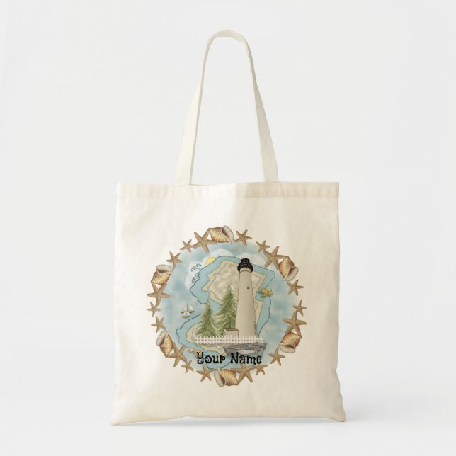 Tote Bag Phare de New Jersey Shells (Devant)