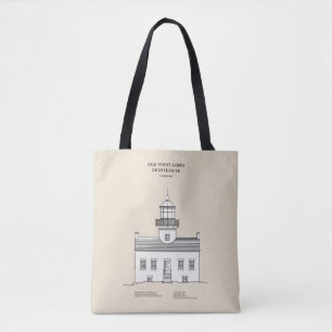 Tote Bag Phare de Old Point Loma - Californie - SBD