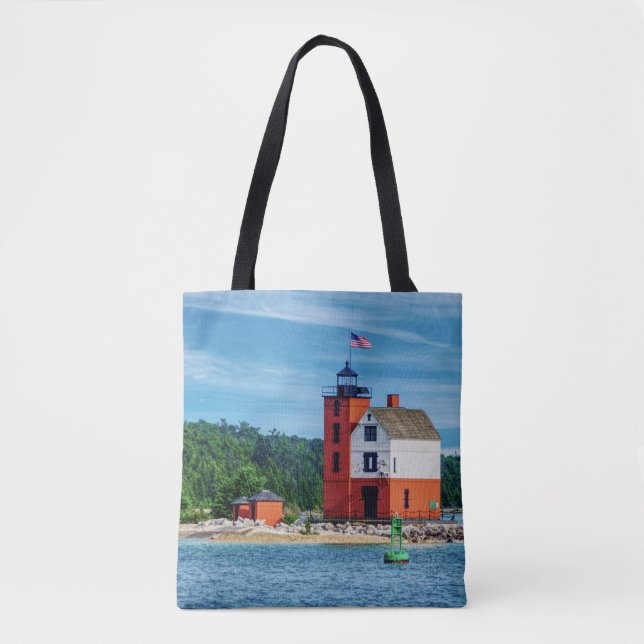 Tote Bag Phare de Round Island (Devant)