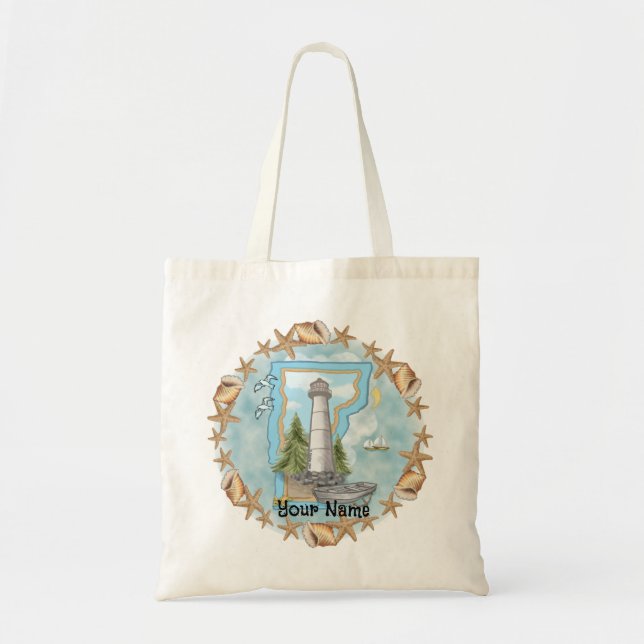 Tote Bag Phare de Vermont Shells (Devant)