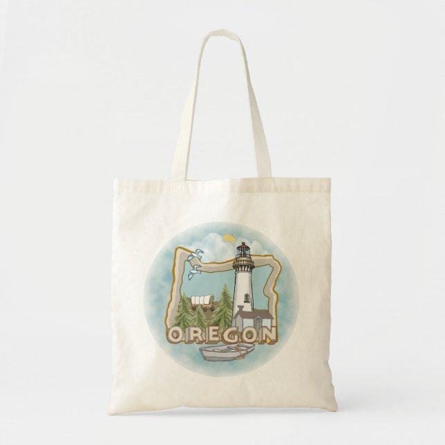 Tote Bag Phare d'Oregon (Devant)