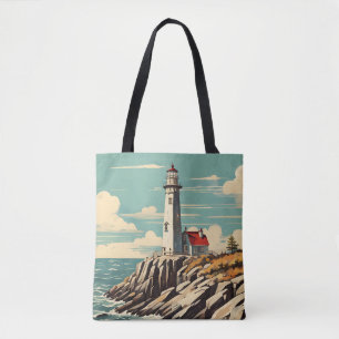 Tote Bag Phare poster vintage