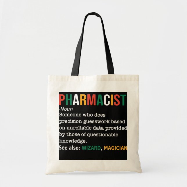Tote Bag Pharmacien Définition Noun Funny Pharmacien (Devant)