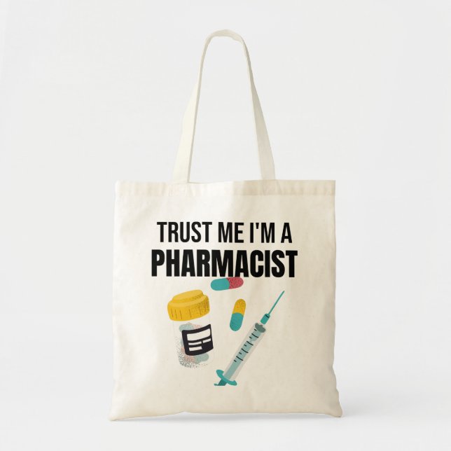 Tote Bag Pharmaciste, Cadeau Pharmacien, Cadeau Grad en Pha (Devant)