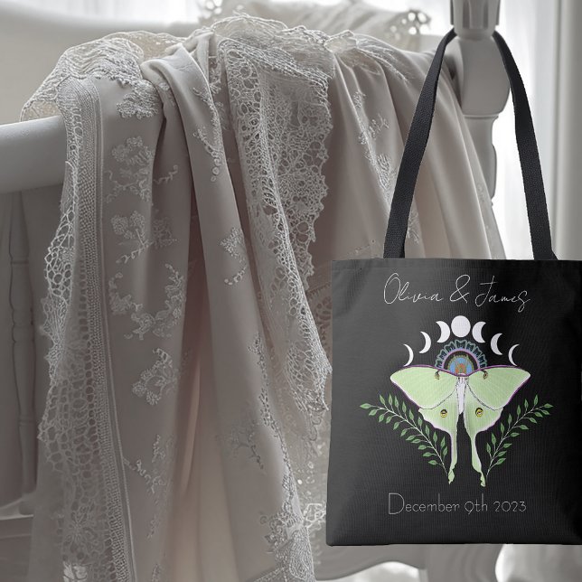 Tote Bag Phases Luna Moth Moon (Créateur téléchargé)