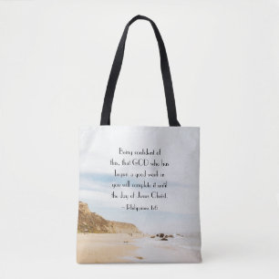 Tote Bag Philippiens 1:6 DIEU qui a commencé un bon travail