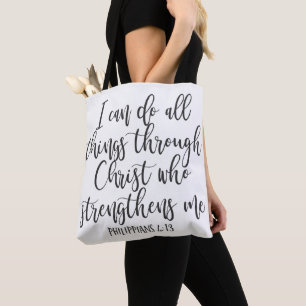 Tote Bag Philippiens 4:13 Je peux faire toutes les choses P
