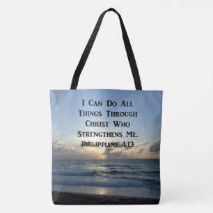 TOTE BAG PHILIPPIENS INSPIRANTS 4:13 SCRIPTURE VERSE