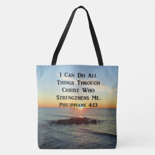 TOTE BAG PHILIPPIENS LOURDS 4:13 CONCEPTION DE LA SCRIPTURE