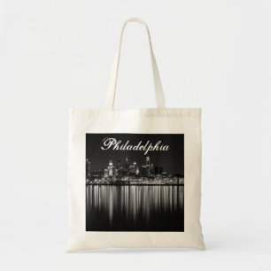 Tote Bag Philly night b/w