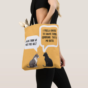 Tote Bag Philosophie de l'humour de chat libre humour drôle