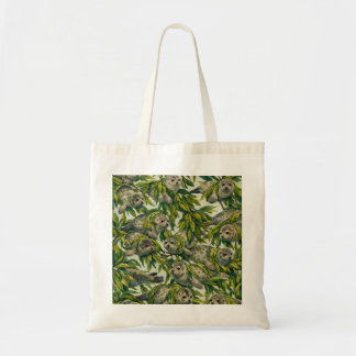 Tote Bag Phoques de port mignons et motif d'algues