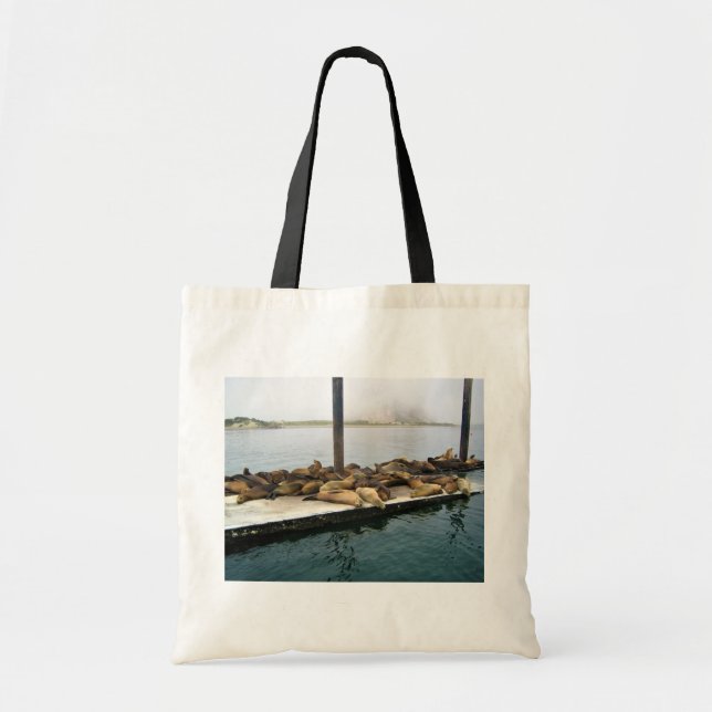 Tote Bag Phoques du port, Morro Bay, Californie (Devant)