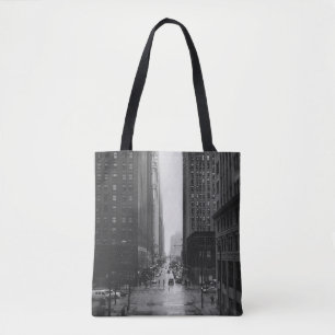 TOTE BAG PHOTO À L'ÉCHELLE GRAYSQUE DE CITY STREET