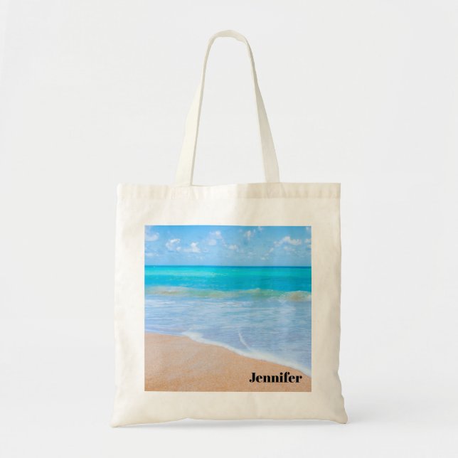Tote Bag Photo Amazing Beach Tropical Scene (Devant)