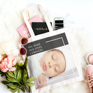 Tote Bag Photo bébé mignonne moderne Citation de beauté