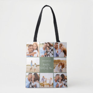 Tote Bag Photo collage sage vert poule moderne mère jour